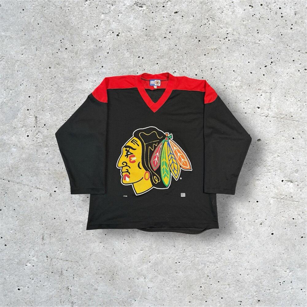 Vintage 90s Chicago Blackhawks CCM Jersey Black M Men’s